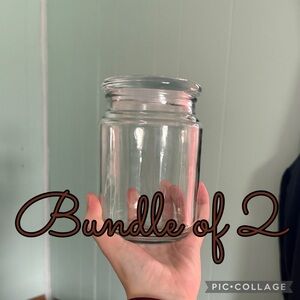 Clear Glass Jars Bundle of 2